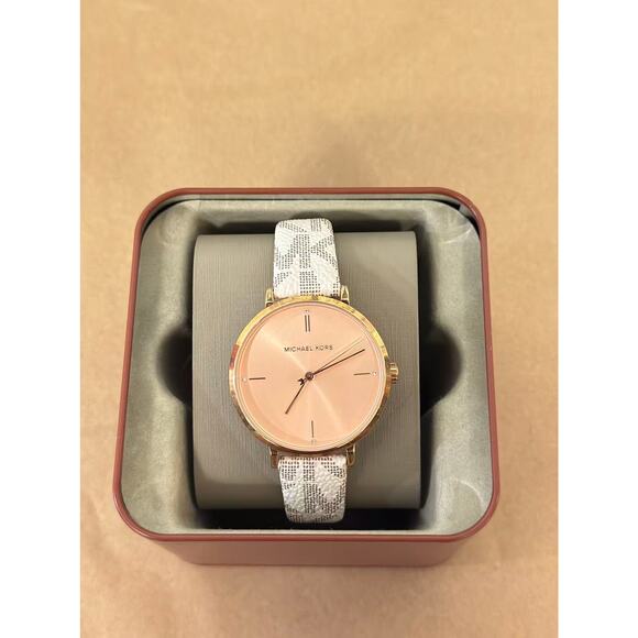 Michael Kors MK7128 Jayne Three-Hand Vanilla Watch - Picture 1 of 5